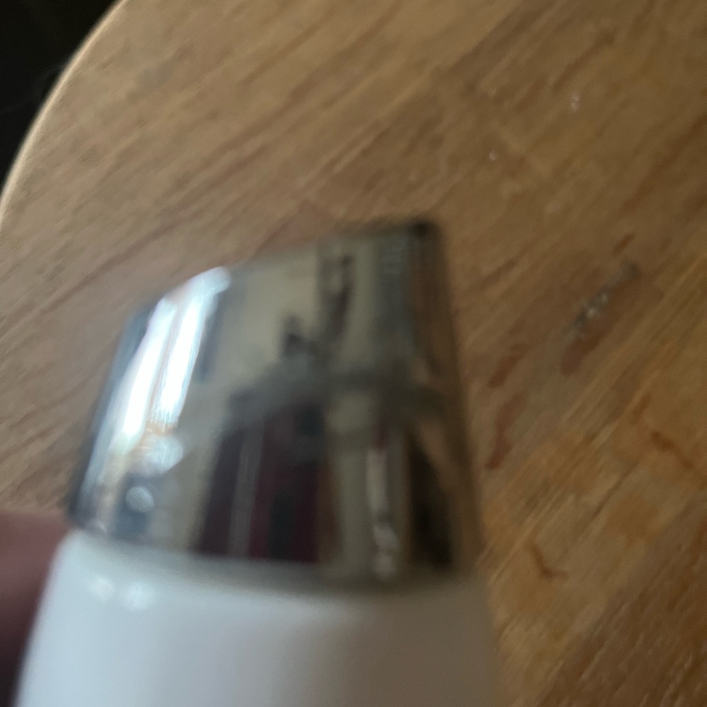 Gemco Salt and pepper shakers. set of two. Red and blue stars. chrome style top - Picture 5 of 6